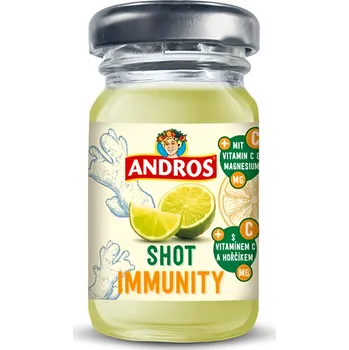 Andros shot Immunity nápoj z limetky a zázvoru 55ml