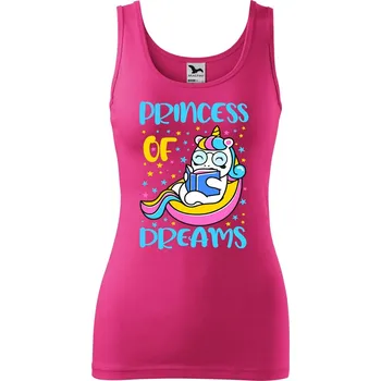 Dámské tílko s potiskem Princess of dreams Velikost: XL, Barva: Purpurová