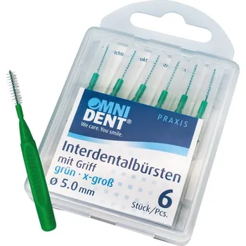 Zubní kartáček OMNIDENT Mezizubní Kartáčky S Rukojetí X-Velké Zelená 6ks