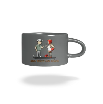 Bastard Bez kávy ani ránu hrnek makronka Grey Macaron