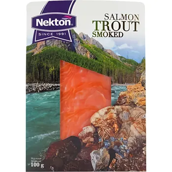 Pamlsek pro psa Nekton Pstruh lososovitý uzený plátky 100g