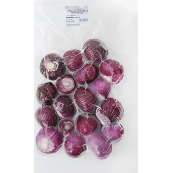Cibule kuchyňská červená loupaná celá, vakuové balení 1kg