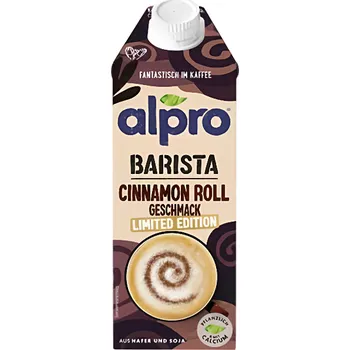 Rostlinné mléko Alpro Barista Ovesno-sójový nápoj s příchutí skořicové rolky 750ml