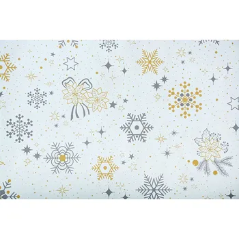 ubrus PVC ubrus VÁNOČNÍ KOUZLO zlatý 140x140 cm