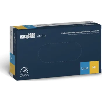 Vyšetřovací rukavice easyCARE Nitrile Rukavice Modrá M 100ks