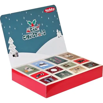 Hračka pro psa Nobby Xmas dárkový box s hračkami 12 ks