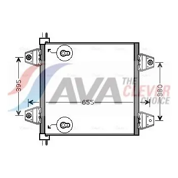 Výparník klimatizace Kondenzátor klimatizace DAF XF105 10.05- Ava 40011004