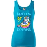 DOBRÝ TRIKO Dámské tílko s potiskem Princess of dreams Velikost: S, Barva: Tyrkysová