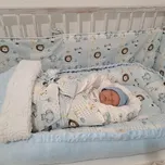 Pro útulný domov Sada do postýlky s Péřovou zavinovačkou 6 dílná Safari zvířátka