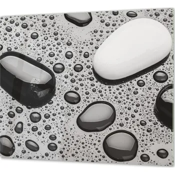 Příslušenství pro sporák Glasdekor Ochranná deska oblázky s kapkami vody Rozměr V/Š: 40x40 cm, Lepení na zeď: Bez lepení na zeď