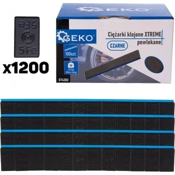 Sada na opravu pneumatiky Závaží na kola samolepící černé 5g 1200ks