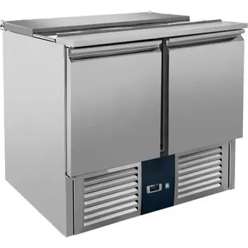 vasegastro Nerezová saladeta 240 l se 2 dvířky GN 1/1 – gastro chladicí stůl 900 × 700 mm