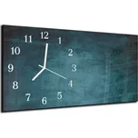 Glasdekor Nástěnné hodiny 30x60cm textura omítky tmavý tyrkys Materiál: plexi