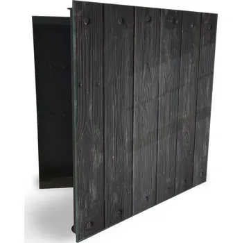 Skříňka na klíč Glasdekor skříňka na klíče - obklad staré černé dřevo Otevírání: Levé, Barva skříňky: Černá