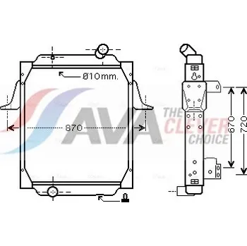Chladič motoru Chladič, chlazení motoru AVA 10041019
