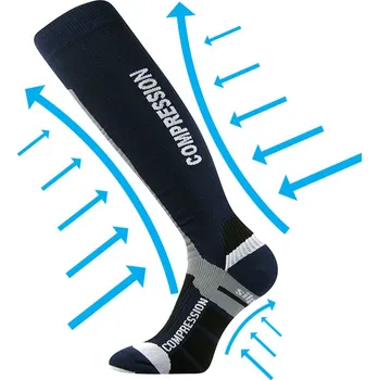 Pánské ponožky VoXX Kompresní podkolenky SIGNAL s ionty stříbra - 1 pár Barva: Tmavě modrá, Velikost: 39-42 (26-28cm)