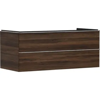 Koupelnový nábytek Skříňka pod umyvadlo pod desku Hansgrohe Xelu Q 118x49,5x55 cm tmavý ořech 54085000