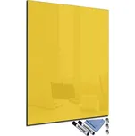Glasdekor Magnetická skleněná tabule 30x40cm Barva: Signální žlutá RAL1003, Rozměr V/Š: 30x40cm