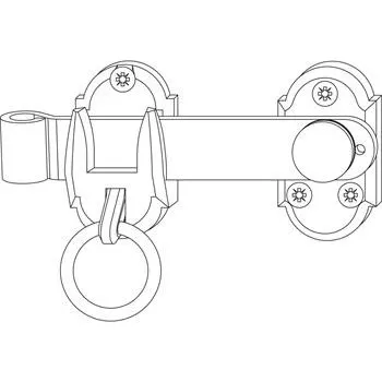 Okno MACO RUSTICO střední okenicová závora 2-kř. s krátkou klikou 125mm,černá (14216)
