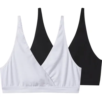 Podprsenka esmara® Dámská kojicí podprsenka s BIO bavlnou, 2 kusy (černá/bílá, S(36/38))