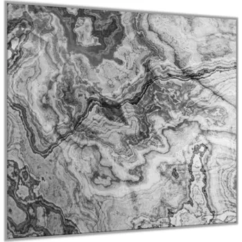 Obklad Glasdekor Sklo do kuchyně textura černo bílý mramor Rozměry skla do kuchyně: 30 x 60 cm