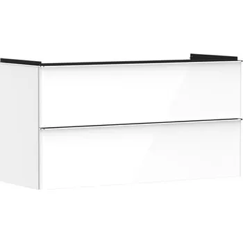 Koupelnový nábytek Skříňka pod umyvadlo bez umyvadla Hansgrohe Xelu Q 118x62,5x47,5 cm bílá lesklá 54035000