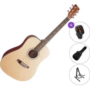 Akustická kytara SX SD204 SET Natural Akustická kytara