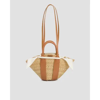 Kabelka Ručně Vyplétaný Dámský Košík Muuñ Mini Sophie Msor25cotnbrect-brown