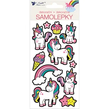 Dětské zboží Anděl Přerov Samolepka vypouklá, jednorožci