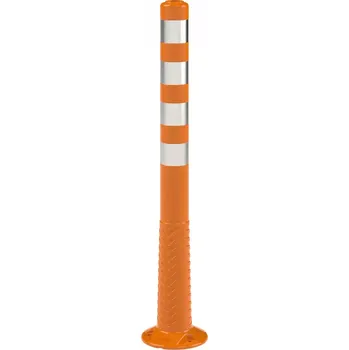 Plotový sloupek Oranžový plastový (PE) reflexní flexibilní sloupek FLOMA BD46 - 8 x 100 cm, 78560430