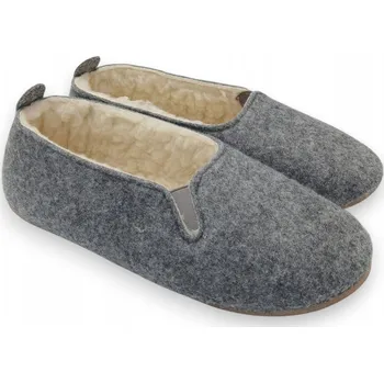 Dámská obuv Dámské filcové pantofle zateplené polské šedé pohodlné velikost 40