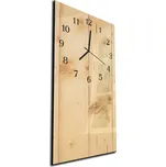 Glasdekor Nástěnné hodiny 30x60cm surové přírodní dřevo Materiál: plexi