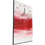 Glasdekor Nástěnné hodiny 30x60cm červeno bílý vektor Materiál: plexi