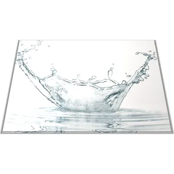 Kuchyňské prkénko Glasdekor Skleněné prkénko voda z hladiny bílý podklad Prkénko: 30x20cm
