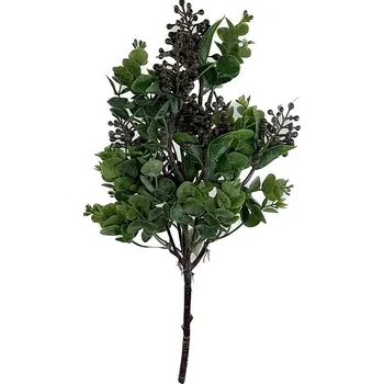 umělá květina Větvička eukalyptus 38cm s bobulemi