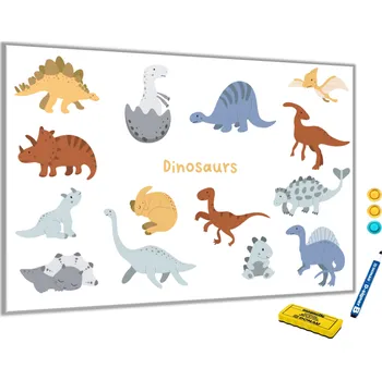 Kancelářský nábytek Glasdekor Metalová magnetická tabule - dinosaurus Rozměr V/Š: 40 x 60 cm