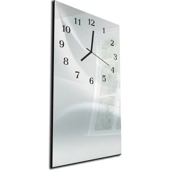 Hodiny Glasdekor Nástěnné hodiny 30x60cm jemně šedý melír Materiál: plexi