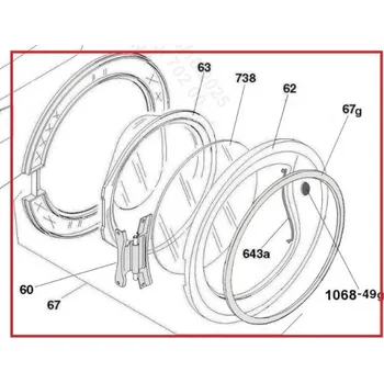 70014761 - Komplet dveří pro pračku Candy