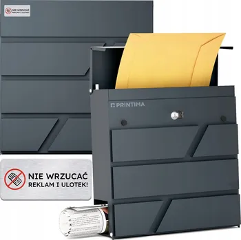 Poštovní schránka Poštovní schránka , s držákem na noviny, Printima , šedá