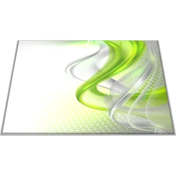 Kuchyňské prkénko Glasdekor Skleněné prkénko zeleno bílá vlna abstrakt Prkénko: 30x20cm