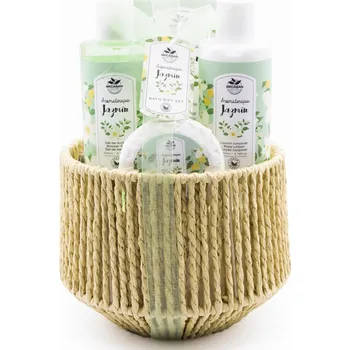 Kosmetická sada BCS KOŠ DÁRKOVÁ SADA SVÁTEK MATEK KOSMETIKY NA TĚLO A DO KOUPELÍ JASMÍN