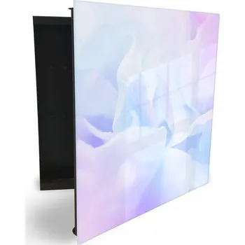 Skříňka na klíč Glasdekor skříňka na klíče - abstraktní květinové pozadí Otevírání: Levé, Barva skříňky: Bílá