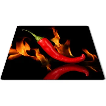 Kuchyňské prkénko Glasdekor Skleněné prkénko paprika chilli v ohni Prkénko: 30x20cm