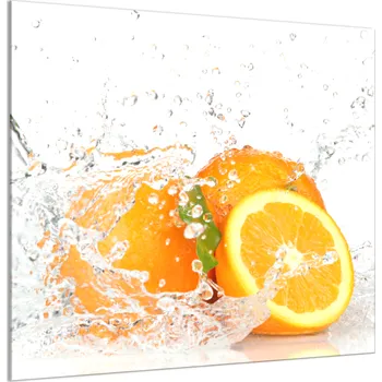 Obklad Glasdekor Sklo do kuchyně pomeranč ovoce ve vodě Rozměr V/Š: 55 x 55 cm