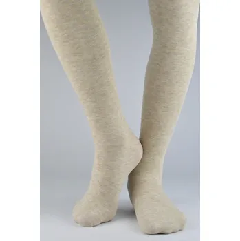 DĚTSKÉ SUPER MĚKKÉ PUNČOCHOVÉ KALHOTY béžová melanž 140-146