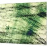 Glasdekor Ochranná deska zelená inkoust malba abstrakt Rozměr V/Š: 55x90 cm, Lepení na zeď: S lepením na zeď