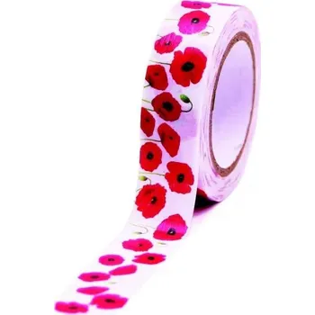 Lepicí páska Samolepicí dekorační páska GG FT 933432 10m x 15mm - Field poppy