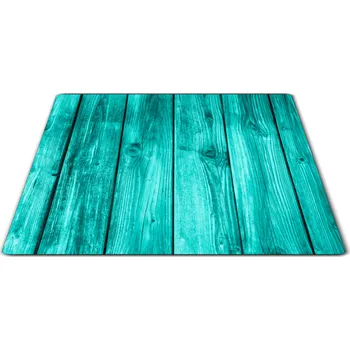 Kuchyňské prkénko Glasdekor Skleněné prkénko tyrkysový dřevěný obklad Prkénko: 30x20cm