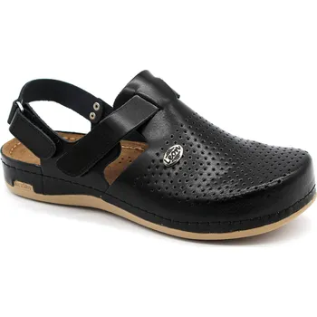 Zdravotnický oděv Leon 951 Dámská pracovní celokožená zdravotní obuv Barva: Černá, Velikost: 37