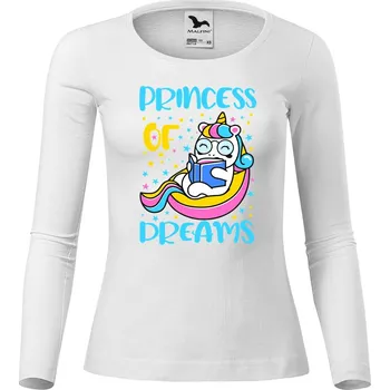 Dámské tričko DOBRÝ TRIKO Dámské bavlněné triko Princess of dreams Velikost: 3XL, Barva: Bílá